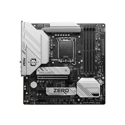  MSI B760M PROJECT ZERO | Processor family Intel | Processor socket LGA1700 | DDR5 | Supported hard disk drive interfaces SATA