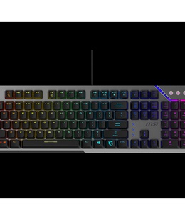 MSI STRIKE 600 SILENT US | Gaming Keyboard | Wired | US | USB 2.0 | KAILH Midnight PRO Silent Tactile  Hover