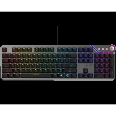 MSI STRIKE 600 SILENT US | Gaming Keyboard | Wired | US | USB 2.0 | KAILH Midnight PRO Silent Tactile