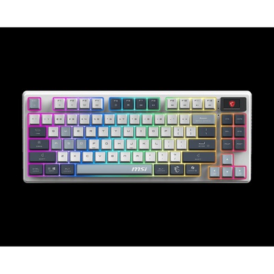 MSI FORGE GK600 TKL WIRELESS SKY | Gaming Keyboard | Wireless | US | Bluetooth | 2.4 GHz