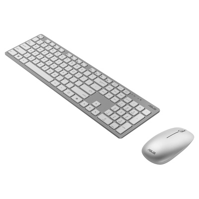 Tastatūra Asus W5000 | Keyboard and Mouse Set | Wireless | Russian | White