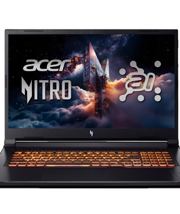  Acer | Nitro V 17 AI ANV17-41-R27Z | Obsidian Black | 17.3  | IPS | QHD | 2560 x 1440 pixels | AMD Ryzen 7 | 260 | 32 GB | DDR5 | Solid-state drive capacity 1000 GB | NVIDIA GeForce RTX 5060 | GDDR7 | 8 GB | Windows 11 Home | 802.11ax | Bluetooth version 5.3 | Keyboard language US international | Keyboard backlit | Warranty 24 month(s)  Hover