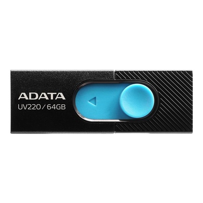  ADATA | USB Flash Drive | UV220 | 64 GB | USB 2.0 | Black/Blue