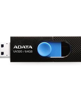  ADATA | USB Flash Drive | UV320 | 64 GB | USB 3.2 Gen1 | Black/Blue  Hover