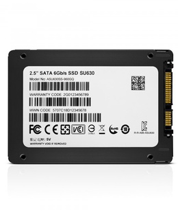  ADATA | Ultimate SU630 3D NAND SSD | 960 GB | SSD form factor 2.5” | Solid-state drive interface SATA | Read speed 520 MB/s | Write speed 450 MB/s  Hover