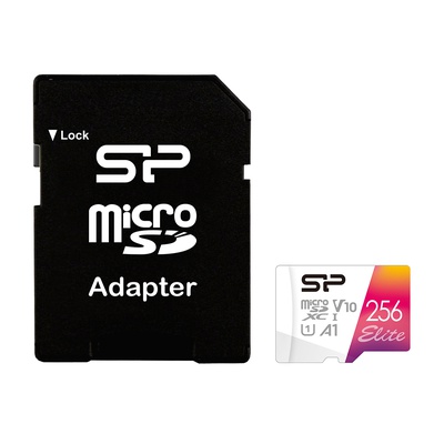  Silicon Power | microSDHC UHS-I Memory Card | Elite | 256 GB | microSDHC/SDXC | Flash memory class 10