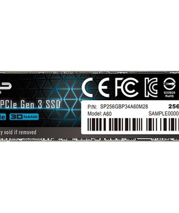  Silicon Power | SSD | P34A60 | 256 GB | Solid-state drive interface PCIe Gen3x4 | Read speed 2200 MB/s | Write speed 1600 MB/s  Hover
