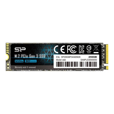  Silicon Power | SSD | P34A60 | 256 GB | Solid-state drive interface PCIe Gen3x4 | Read speed 2200 MB/s | Write speed 1600 MB/s