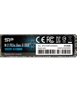  Silicon Power | A60 | 512 GB | Solid-state drive interface M.2 NVME | Read speed 2200 MB/s | Write speed 1600 MB/s  Hover