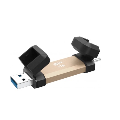  Silicon Power DS72 | 1000 GB | USB Type-A and USB Type-C 3.2 Gen 2 | Gold