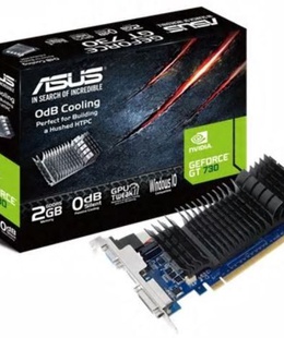  Asus | GF GT730-SL-2GD5-BRK | NVIDIA | 2 GB | GeForce GT 730 | GDDR5 | Cooling type Passive | DVI-D ports quantity 1 | HDMI ports quantity 1 | PCI Express 2.0 | Memory clock speed 5010 MHz | Processor frequency 902 MHz  Hover