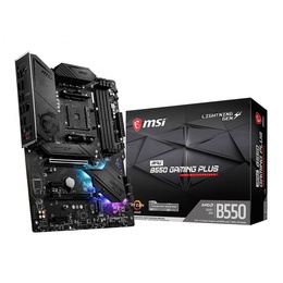  MSI | MPG B550 GAMING PLUS | Processor family AMD | Processor socket AM4 | DDR4 | Memory slots 4 | Chipset AMD B | ATX