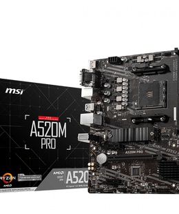  MSI | A520M PRO | Processor family AMD | Processor socket AM4 | DDR4 | Memory slots 2 | Chipset AMD A | Micro ATX  Hover