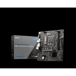  MSI | PRO H610M-G DDR4 | Processor family Intel | Processor socket  LGA1700 | DDR4 DIMM | Memory slots 2 | Supported hard disk drive interfaces SATA