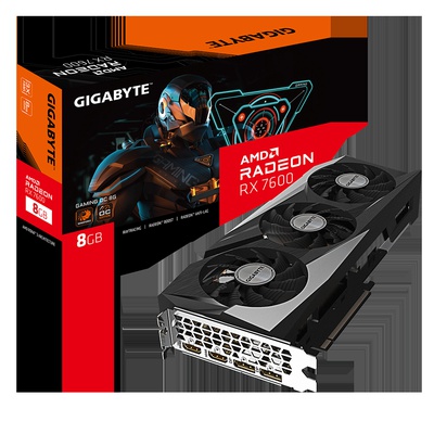  Gigabyte Radeon RX 7600 GAMING OC 8G | AMD | 8 GB | Radeon RX 7600 | GDDR6 | HDMI ports quantity 2 | PCI-E 4.0
