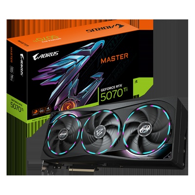  Gigabyte AORUS GeForce RTX 5070 Ti MASTER 16G | NVIDIA | 16 GB | GeForce RTX 5070 Ti | GDDR7 | HDMI ports quantity 1 | PCI-E 5.0