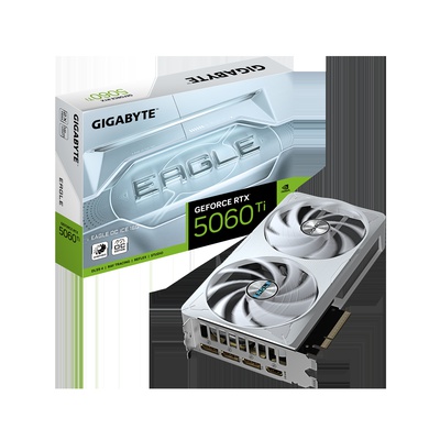  Gigabyte GeForce RTX 5060 Ti EAGLE OC ICE 16G | NVIDIA | 16 GB | GeForce RTX 5060 Ti | GDDR7 | HDMI ports quantity 1 | PCI-E 5.0