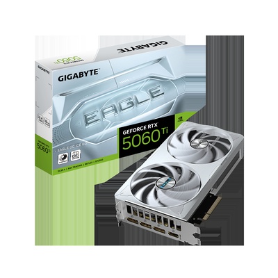  Gigabyte GeForce RTX 5060 Ti EAGLE OC ICE 8G | NVIDIA | 8 GB | GeForce RTX 5060 Ti | GDDR7 | HDMI ports quantity 1 | PCI-E 5.0