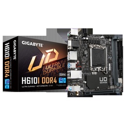  Gigabyte | H610I DDR4 1.0 M/B | Processor family Intel | Processor socket  LGA1700 | DDR4 DIMM | Memory slots 2 | Supported hard disk drive interfaces 	SATA