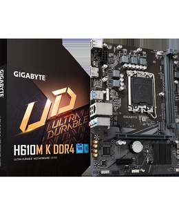  Gigabyte | H610M K DDR4 1.0 M/B | Processor family Intel | Processor socket  LGA1700 | DDR4 DIMM | Memory slots 2 | Supported hard disk drive interfaces 	SATA  Hover