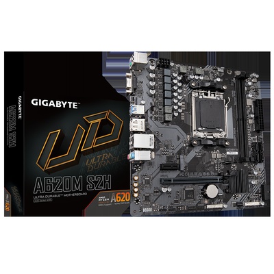  Gigabyte | A620M S2H 1.0 M/B | Processor family AMD | Processor socket AM5 | DDR5 DIMM | Memory slots 2 | Supported hard disk drive interfaces 	SATA