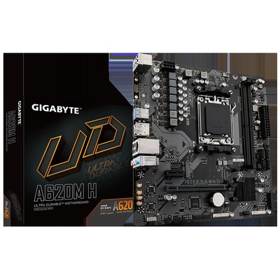  Gigabyte | A620M H 1.0 M/B | Processor family AMD | Processor socket AM5 | DDR5 DIMM | Memory slots 2 | Supported hard disk drive interfaces SATA