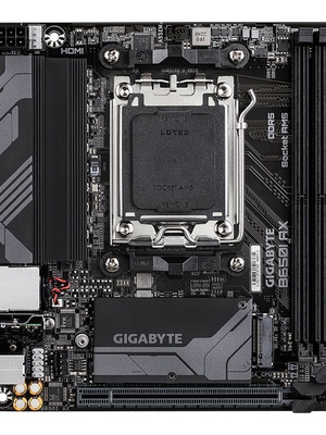  Gigabyte | B650I AX 1.0 | Processor family AMD | Processor socket AM5 | DDR5 DIMM | Supported hard disk drive interfaces SATA  Hover