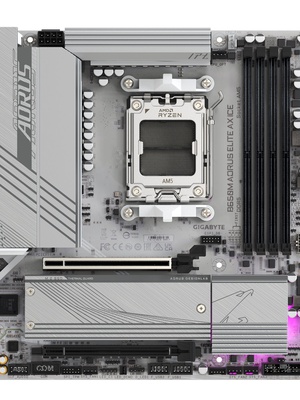  Gigabyte | B650M A ELITE AX ICE | Processor family AMD | Processor socket AM5 | DDR5 | Supported hard disk drive interfaces SATA  Hover