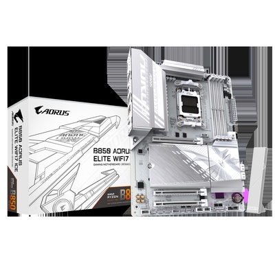  Gigabyte B850 A ELITE WF7 ICE | Processor family AMD | Processor socket AM5 | DDR5 | Supported hard disk drive interfaces SATA
