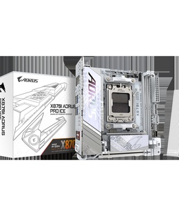 Gigabyte X870I AORUS PRO ICE | Processor family AMD | Processor socket AM5 | DDR5 SDRAM | Supported hard disk drive interfaces M.2  Hover