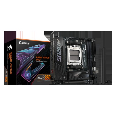  Gigabyte B850I AORUS PRO | Processor family AMD | Processor socket AM5 | DDR5 | Supported hard disk drive interfaces SATA