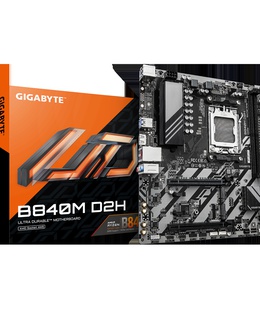  Gigabyte B840M D2H | Processor family AMD | Processor socket AM5 | DDR5 | Supported hard disk drive interfaces SATA  Hover