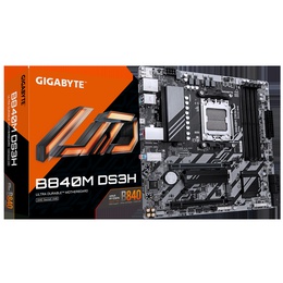  Gigabyte B840M DS3H | Processor family AMD | Processor socket AM5 | DDR5 | Supported hard disk drive interfaces SATA