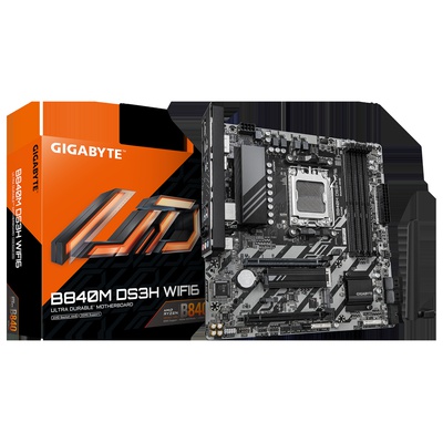  Gigabyte B840M DS3H WIFI6 (rev. 1.1) | Processor family AMD | Processor socket AM5 | DDR5 | Supported hard disk drive interfaces SATA