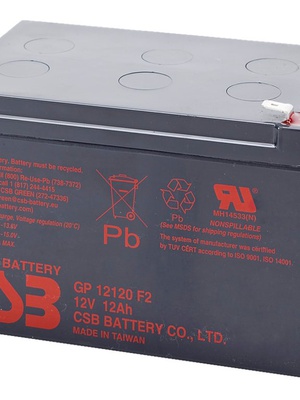  CSB Battery Battery 12V 12Ah F2 Pb | GP12120  Hover