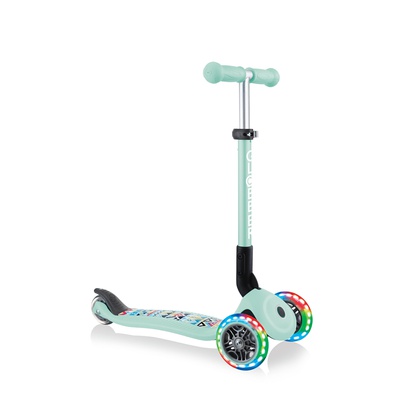  Globber | Scooter | Mint | Junior Foldable Fantasy Lights
