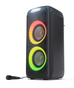  Sharp PS-949 Party Speaker with Built-in Battery | Sharp | Party Speaker | PS-949 XParty Street Beat | 132 W | Waterproof | Bluetooth | Black | Portable | Wireless connection  Hover