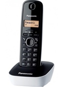  Panasonic | Cordless | KX-TG1611FXW | Built-in display | Caller ID | Black/White | Phonebook capacity 50 entries | Wireless connection