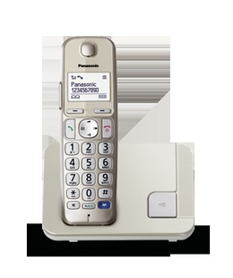 Panasonic | Cordless | KX-TGE210FXN | Built-in display | Caller ID | Champagne | Conference call | Phonebook capacity 150 entries | Speakerphone  Hover