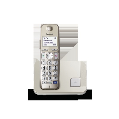  Panasonic | Cordless | KX-TGE210FXN | Built-in display | Caller ID | Champagne | Conference call | Phonebook capacity 150 entries | Speakerphone