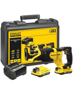  Stanley | 18V V20 Reciprocating Saw - 2 x 2.0Ah Kitbox | SFMCS300D2K-QW | 18 V  Hover
