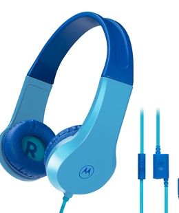 Austiņas Motorola | Kids Wired Headphones | Moto JR200 | Over-Ear Over-Ear | Built-in microphone | 3.5 mm plug | Blue  Hover