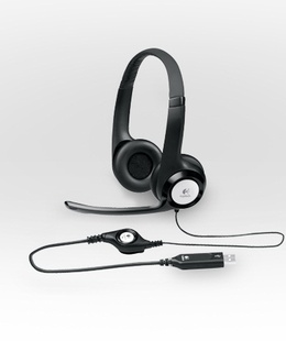 Austiņas Logitech | Computer headset | H390 | Built-in microphone | USB Type-A | Black  Hover