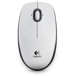 Pele Logitech B100 Portable Optical Mouse White