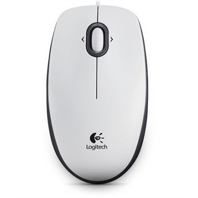 Pele Logitech B100 Portable Optical Mouse White