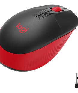 Pele Logitech | Full size Mouse | M190 | Wireless | USB | Red  Hover