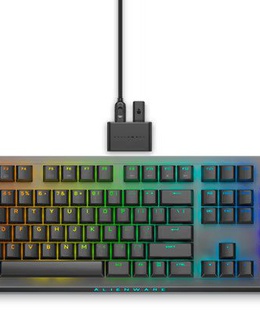 Dell | Alienware Tri-Mode AW920K | Wireless Gaming Keyboard | Wireless | RGB LED light | US | Bluetooth | Dark Side of the Moon | Numeric keypad | CHERRY MX Red | Wireless connection  Hover