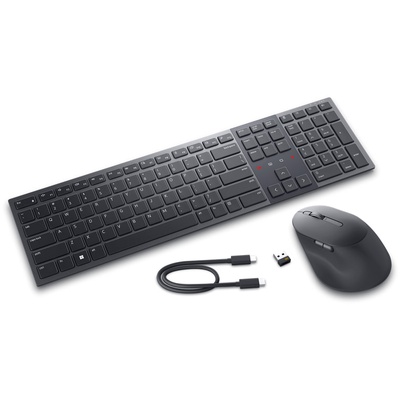 Tastatūra Dell | Premier Collaboration Keyboard and Mouse | KM900 | Keyboard and Mouse Set | Wireless | US | Graphite | USB-A | Wireless connection