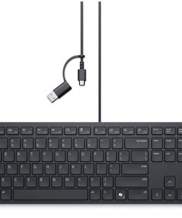 Tastatūra Dell | Collaboration Keyboard | KB525C | Keyboard | Wired | US (QWERTY) | Black | USB-C  Hover