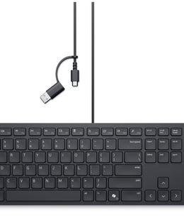 Tastatūra Dell | Collaboration Keyboard | KB525C | Keyboard | Wired | Estonian (QWERTY) | Black | USB-C  Hover